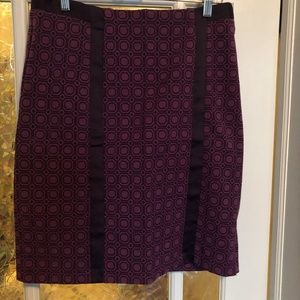 NY & CO purple print pencil skirt Size 10